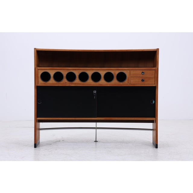 Mid-Century Teak Boomerang Bar by Erik Buch for Dyrlund, 1960s For Sale - Image 3 of 18