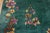 1920s 1920s Green Flowers Modern Antique Chinese Art Deco Carpet 8'9" X 11'6" Knotted Pile Wool Rug For Sale - Image 5 of 9