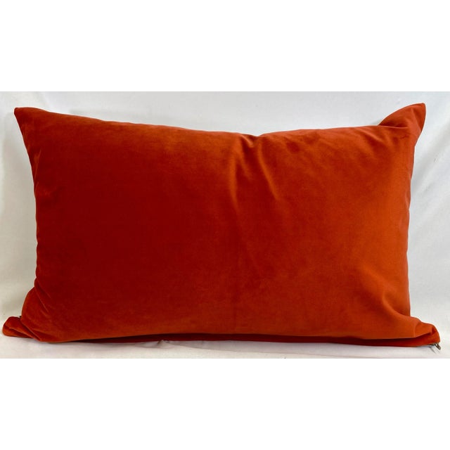 Festive Santa With Animal Friends Christmas Themed Bolster Pillow With Red Velour-Like Back - Made in U K For Sale - Image 9 of 12