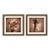 Pair of 28” Square Christmas Canvas Canvas Prints in Heavy Carved Gilt Wood Frames For Sale