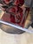 1960s Vintage Red Wood Chinese Dragon Warrior Statue Guan Large 12x12x29 For Sale - Image 5 of 8