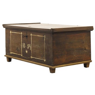 Painted Bridal Chest, 1894 For Sale