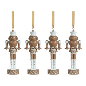 Gelsey Nutcracker with Drum Hanging Ornaments, Set of 4