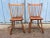 Wood Pair Antique Yellow Pine Side Chairs, 19th Century For Sale - Image 7 of 11