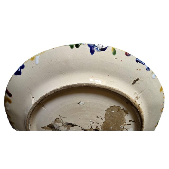 Red Large Majolica Trompe Loeil Platter with Lobster Decoration, 1950 For Sale - Image 8 of 9