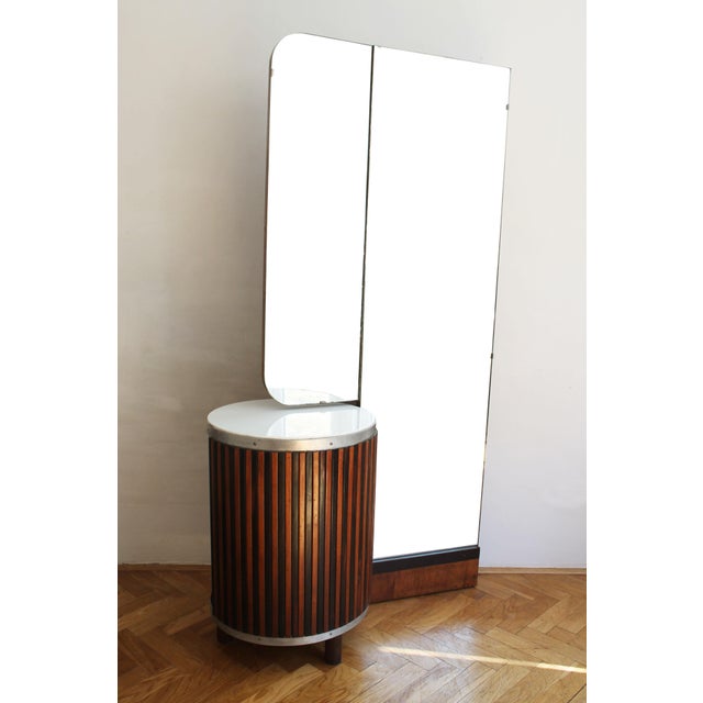 Brown Dressing Table attributed to Jindrich Halabala for UP Brno, 1930s For Sale - Image 8 of 18