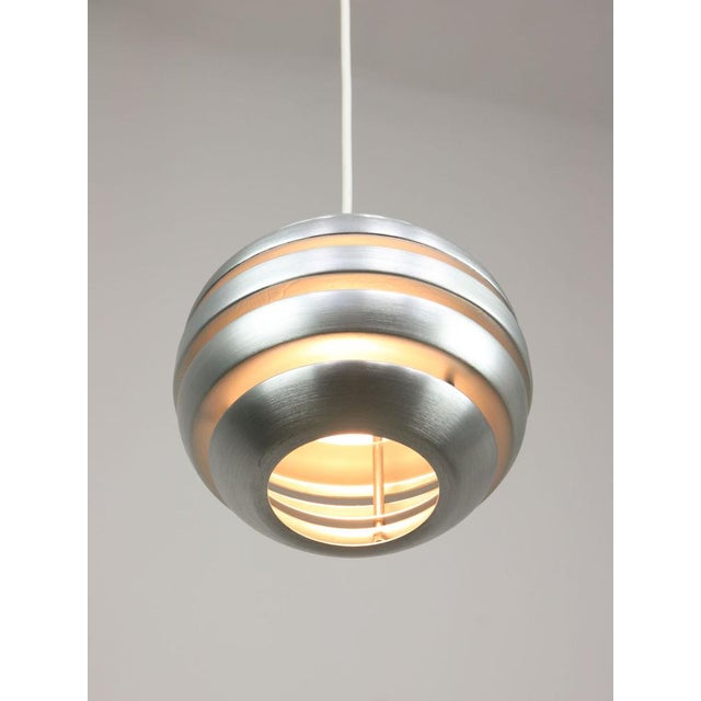 Vintage Italian Aluminum Beehive Pendant Lamp, 1980s For Sale - Image 4 of 18