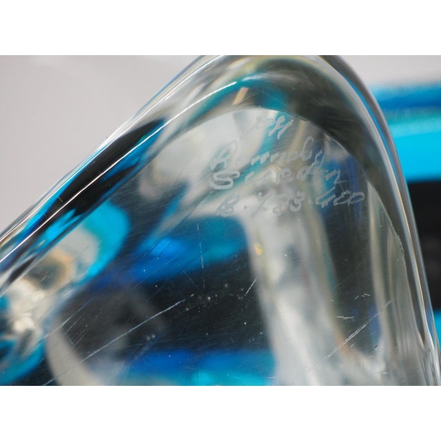 Glass Sculpture Shark, Färe Marcolin, Ronneby Sweden For Sale - Image 14 of 15