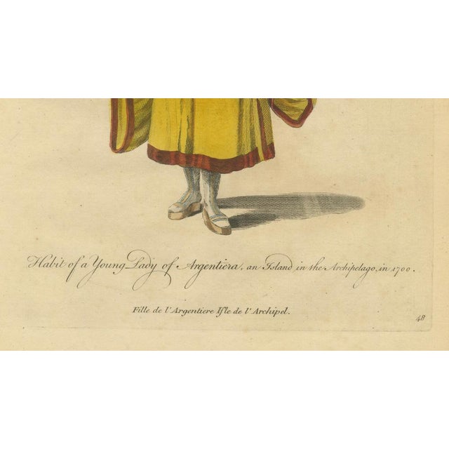 Mid 18th Century Jefferys, Young Lady of Argentiera Archipelago, 1749, Print For Sale - Image 5 of 9