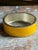 Vintage Lemon Yellow Enameled Metal Hinged Bangle Bracelet For Sale - Image 9 of 10