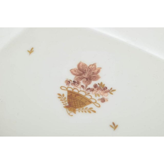 Royal Copenhagen Golden Basket, Cake Dish. Beautiful octagonal porcelain cake dish from Royal Copenhagen’s “Golden Basket”...
