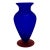 Blue & Tangerine Satin Glass Vase - Attributed to Carlo Moretti For Sale