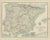 Antique Map of Spain and Portugal by Johnston, 1909 For Sale
