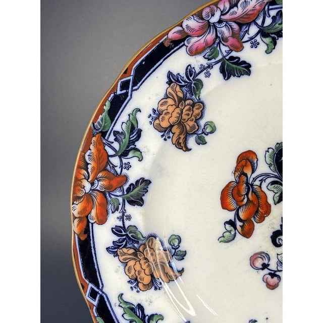 1850s Rare Antique Wedgwood Pearl/ Napier Dinner Plates - Set of 2 Gorgeous set of 2 porcelain Wedgwood Pearl dinner...