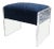 Pasargad Home Tribeca Collection Velvet Stool For Sale