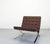Ludwig Mies van der Rohe Barcelona Chair in Brown Leather by Ludwig Mies Van Der Rohe for Knoll International For Sale - Image 4 of 14
