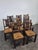 Brown Straw-Seated Chairs with a Backrest Carved with a Rosette, 1920s, Set of 8 For Sale - Image 8 of 9