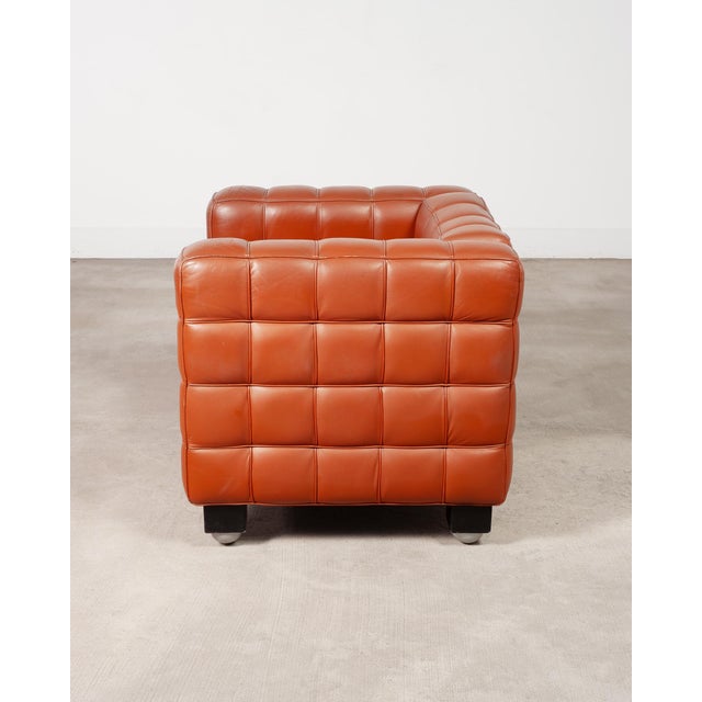 Josef Hoffmann for Wittmann Leather Kubus Armchair Vienna Secession For Sale - Image 14 of 18