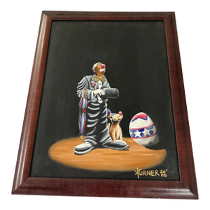 Ronn Turner 2000 Clown Oil Painting Lord Let Me Do Your Work Tonight 24x30