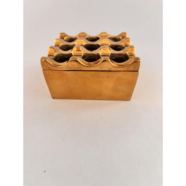 Vintage Ultima Ashtray in Brass by Holger Bäckström and Bo Ljungberg, 1970s For Sale - Image 4 of 12