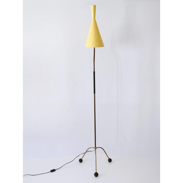 Black Mid-Century Modern Diabolo Floor Lamp, Austria, 1950s For Sale - Image 8 of 18