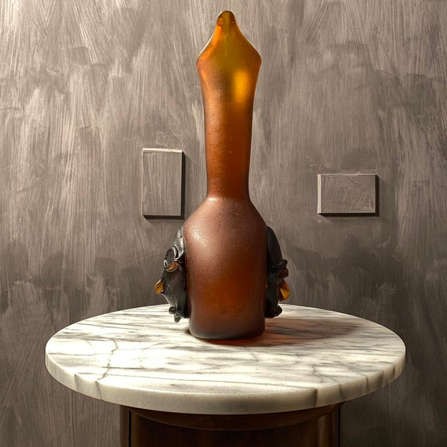 Italian 20th Century Italian Art Glass Face Vase For Sale - Image 3 of 18