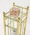 Mid-Century Modern Brass and Glass Square Stand Table Cart Pedestal on Wheels For Sale - Image 12 of 13