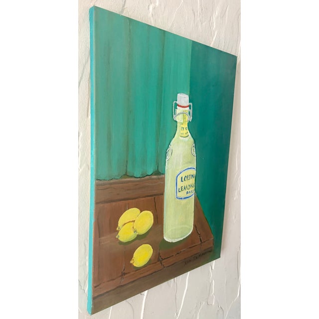 Original Still Life Lemons and Lemonade Oil on Canvas by John De Martino For Sale - Image 4 of 11