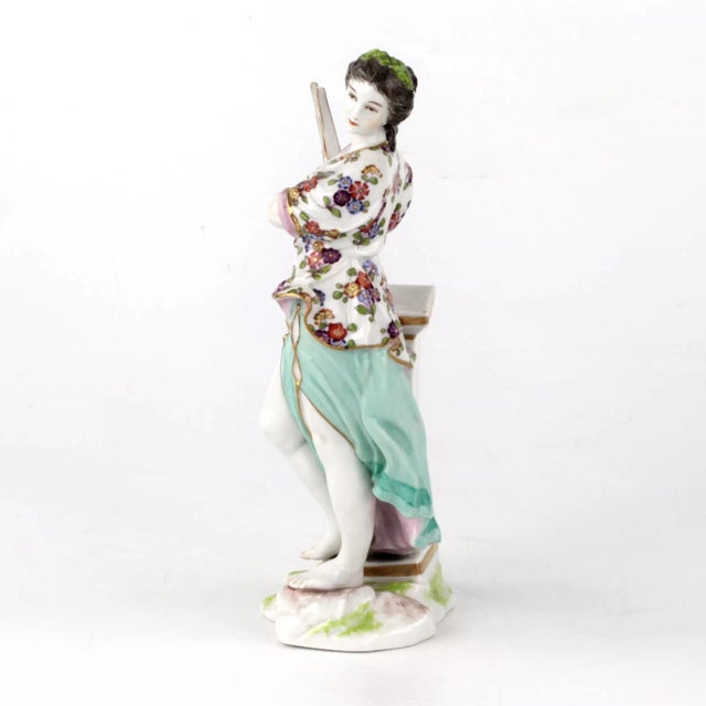 Girl with a Lyre Figurine For Sale - Image 4 of 7