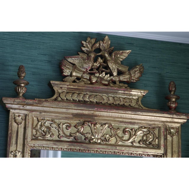 Vintage Neoclassical Style Gilt Wall Mirror For Sale In New York - Image 6 of 8