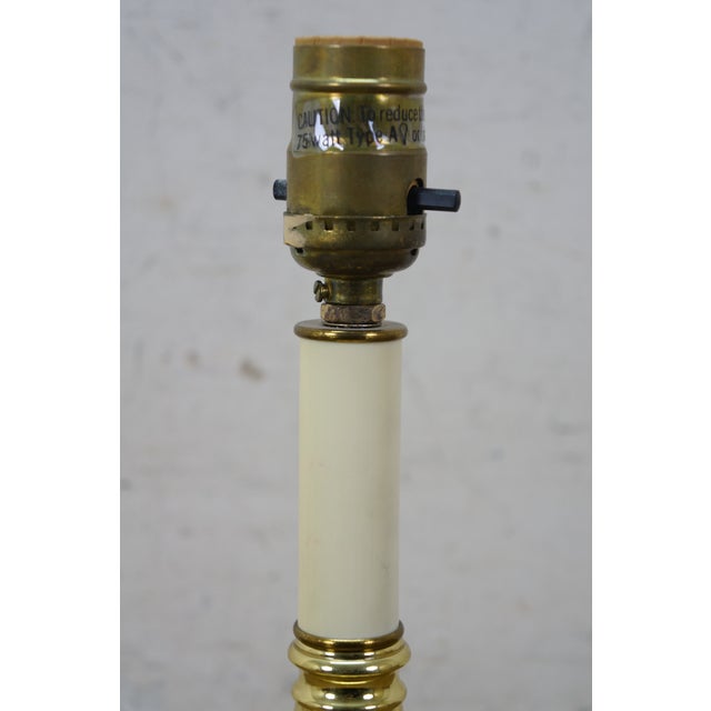 Metal Late 20th Century Baldwin Brass Colonial Candlestick Candle Holder Vanity Lamp 13" For Sale - Image 7 of 14