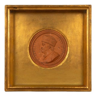 Political Terracotta Portrait Medallion Benjamin Franklin JeanBaptiste Nini 1777 For Sale