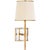 Bradford Medium Sconce in Soft Brass and Mirror with Cream Linen Shade with Soft Brass Trim Designer: kate spade new york...