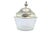 Silver Acid-Etched Glass Candy Box with Lid and Silver Handle For Sale - Image 8 of 8