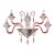 Huge Imperial Trasparent "Rigadin" Murano Glass Wall Sconce For Sale