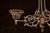 Antique Cast Iron Gothic Revival Three-Light Chandelier For Sale - Image 10 of 12