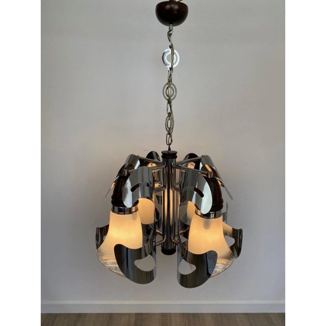 Italian Murano Glass Chandelier from Mazzega, 1970s For Sale - Image 6 of 17