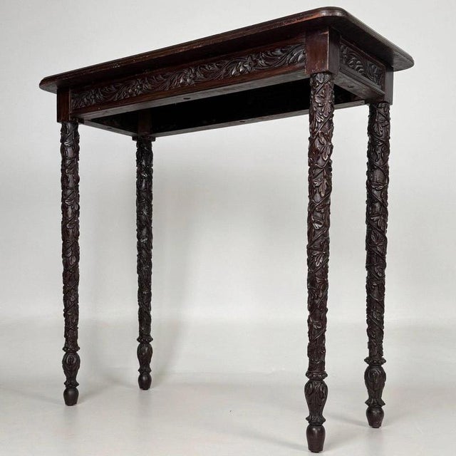 Wood 19th Century Anglo-Indian Mahogany Side Table For Sale - Image 7 of 11