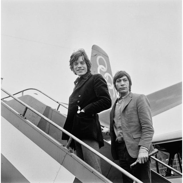 Mick Jagger and Charlie Watts Singer Mick Jagger (left) and drummer Charlie Watts of rock group the Rolling Stones at...