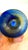 Yellow Blue Base Art Glass Cup,by Tingsgården in Eskilstuna Sweden For Sale - Image 4 of 4