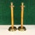 Fantastic pair of Art Deco column candlesticks in Bakelite & brass. Each candlestick measures 5” wide and deep by 14” tall