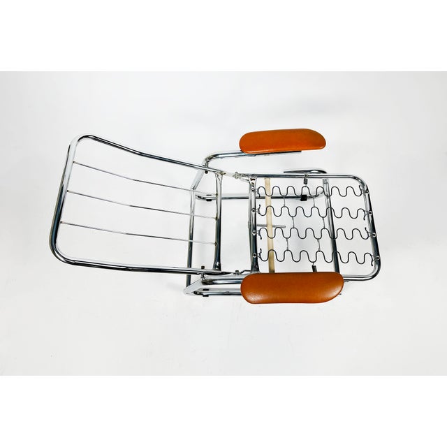 Metal Vintage Reclining Lounge Chair, 1970s For Sale - Image 7 of 8