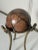 Classical Greek Marble Orb Sphere on Brass Ram’s Head Stand For Sale - Image 12 of 12