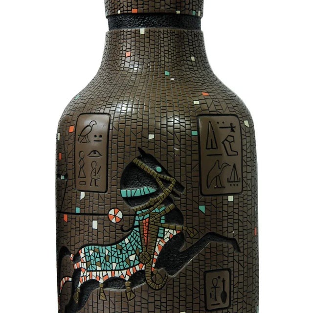 Add an eccentric look to your decor with these impressive mid century ceramic lamps by Reglor of California. These rare...