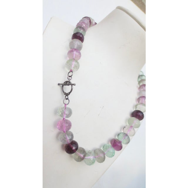 1930s Faceted Florite Beaded Necklace Circa 30s For Sale - Image 5 of 7
