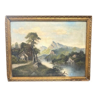 Antique Hudson River School Oil Painting For Sale