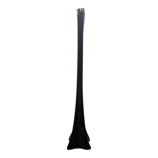 Vintage Post-Modern Solid Black Glass Eiffel Tower Stretch Vase – For Sale