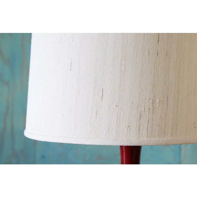 1960s Monumental Vintage Designer Italian Style Red Ceramic Table Lamps - A Pair For Sale - Image 12 of 12