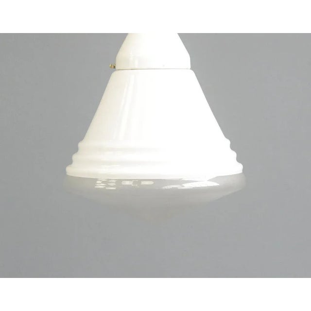 Conical Phillips Opaline Light, 1920s For Sale - Image 3 of 8