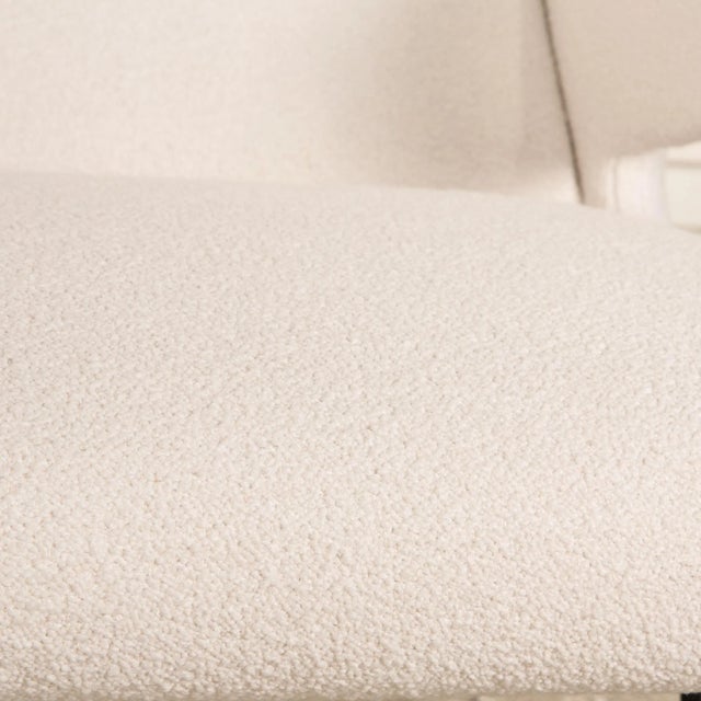 Arflex Set of White Fabric Arflex Armchair with Stool from Delfino For Sale - Image 4 of 11